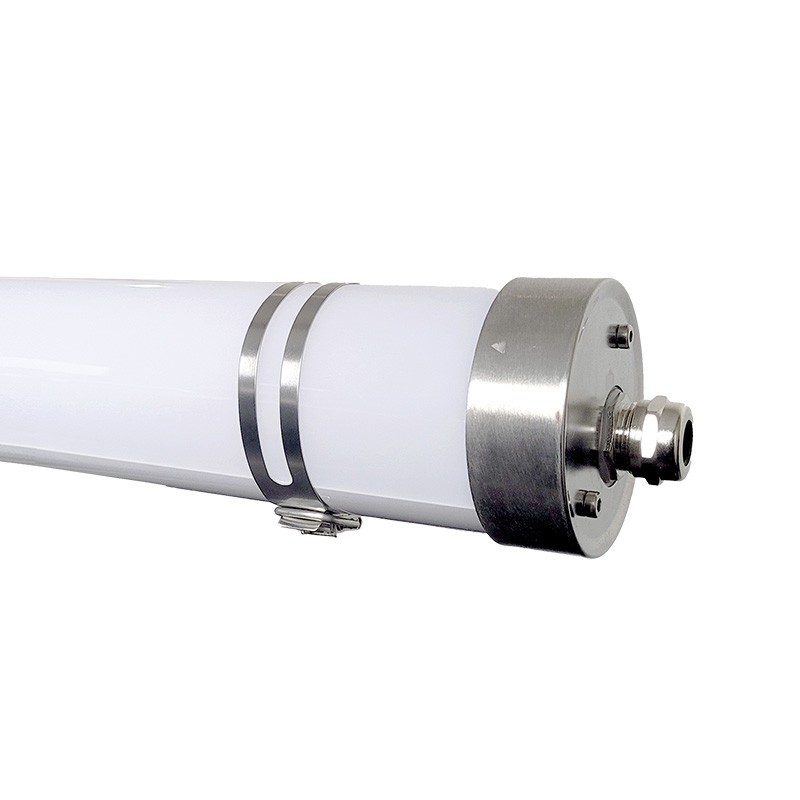 Luminaire tubulaire LED DIANE 1500mm 42W 6300lm 3000K-IRC80-IP65-IK10 Multi-Puissance Traversant