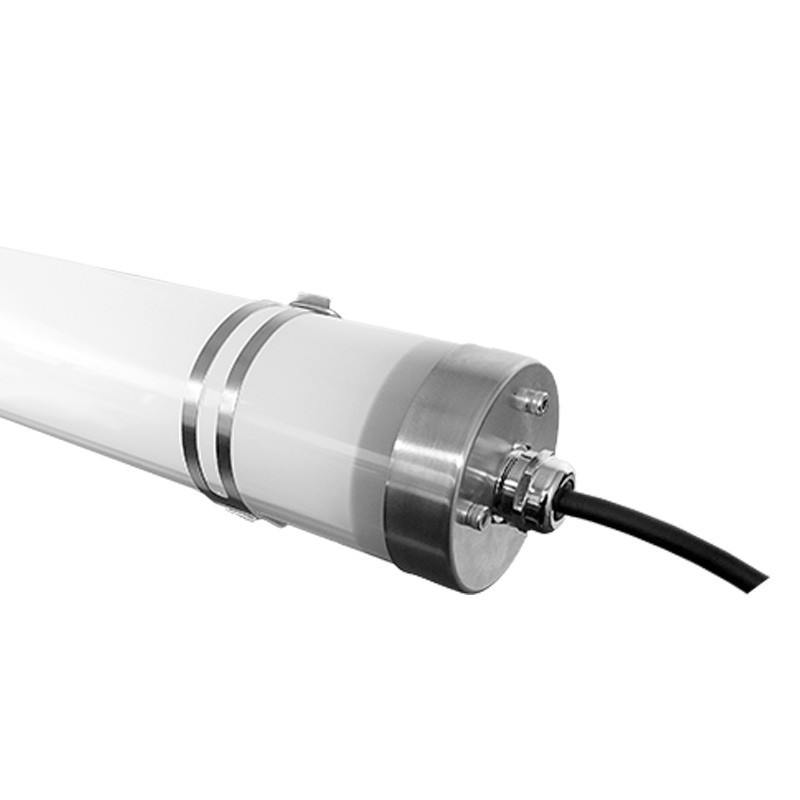 Luminaire tubulaire LED BESSIE 1200mm 36W 5760lm 4000K-IRC80-IP69K-IK06 PMMA Gradable 0-10V - ELECTRA